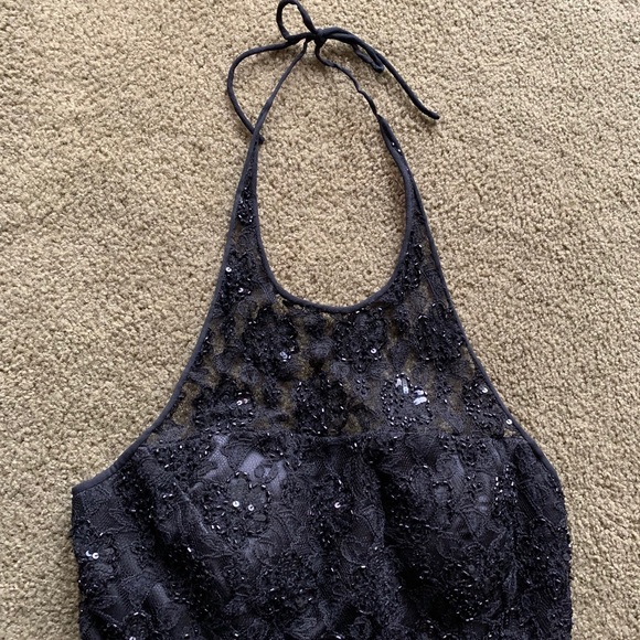 Andretta Donatello 90s Vintage Halter Beaded Dress - Picture 3 of 7